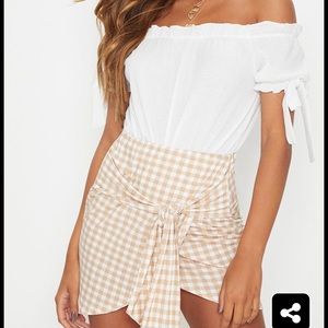 White body suit top pretty little thing